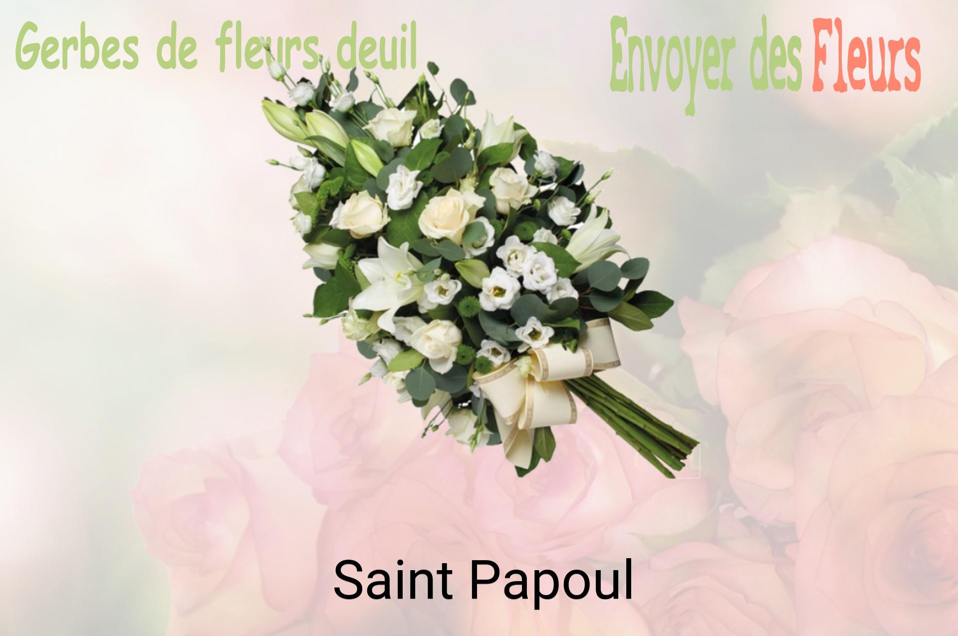 Gerbe de fleurs de deuil livrée à Saint-Papoul